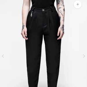 Malverde High Waist Tapered Trousers - Black